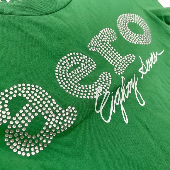 Bright Green Aeropostale short sleeve tee. Rhinestone logo. Size M. - Picture 5 of 5